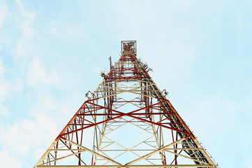 Fototapeta na wymiar Telecommunication tower of 4G and 5G cellular