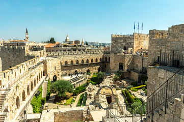 View of Herod’s the great Palace and Jerusalem old city