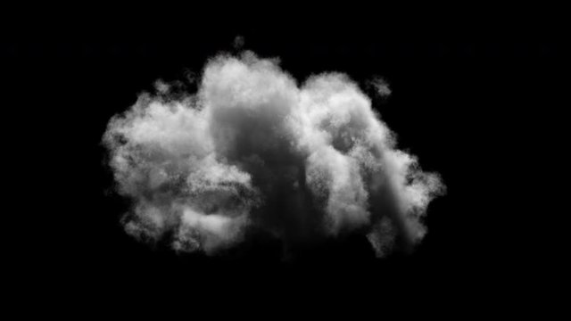 White cloud shapes isolated over black background, 3D rendering design cloud elements high resolution illustration