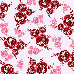 Roses bouquet pattern