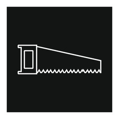 vector icon, shape of handsaw tool