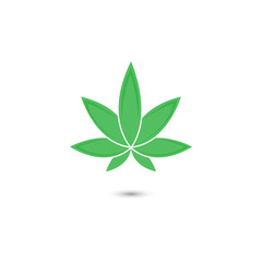 Canabis leaf vector illustration icon design