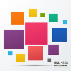 Business. Process chart. Abstract elements of graph, diagram with steps, options, parts or processes. Vector business template for presentation. Creative concept for infographic.