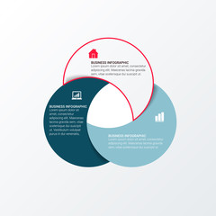 Business Infographic template. Thin line design with numbers, options or steps.