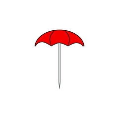 Vector icon, of beach umbrella