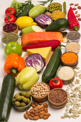 Foods high in fatty acids, protein, omega-3: salmon cheese