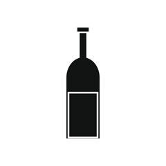 vector icon, wine bottle shape