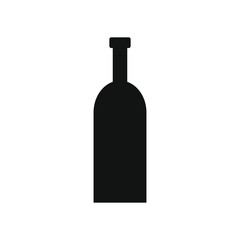 vector icon, wine bottle shape