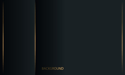 luxury background, black and gold, vector