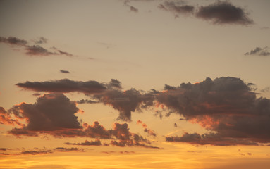 Silhouette and late afternoon in southern Brazil