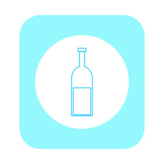 vector icon, wine bottle shape
