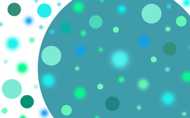 Watercolor abstract pattern of circles in blue and green