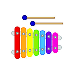 vector icon, child xylophone shape