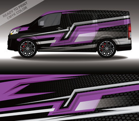 Car wrap decal design vector, custom livery race rally car vehicle sticker and tinting. © 21graphic