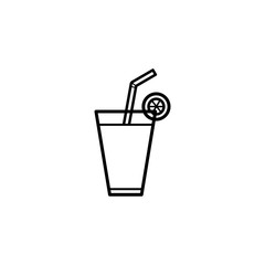 Cocktail line icon, outline vector sign, linear style pictogram isolated