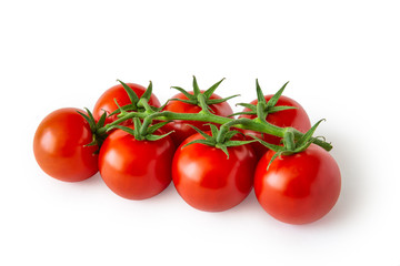 Tomato branch on isolated background.