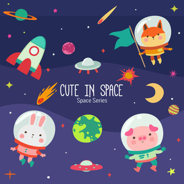 Colorful Planets with Some Cute Characters