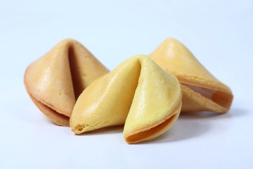 fortune cookies isolated on white background