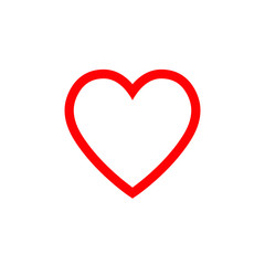 Red heart icon, love icon