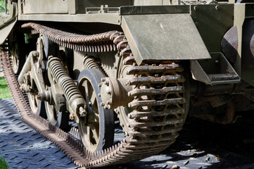 Continuous track of ww2 army tank