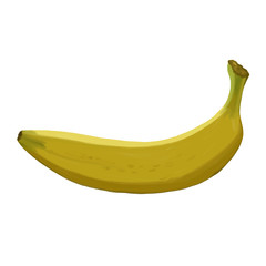 Yellow banan fruit in oil, vector