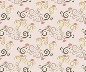 Vector ornamental hand drawing decorative background. Ethnic seamless pattern ornament. Vector pattern.
