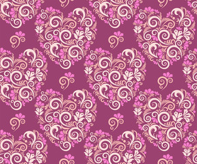 Vector ornamental hand drawing decorative background. Ethnic seamless pattern ornament. Vector pattern.