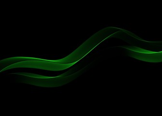 abstract background with lines graphic green wave 