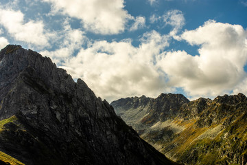 mountains and blue sky