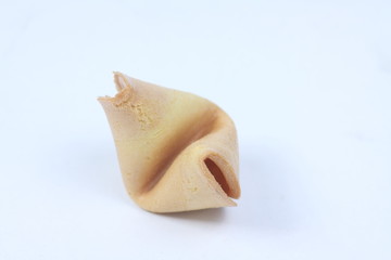 fortune cookie isolated on white background. Image contains copy space