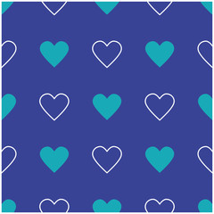 Seamless pattern with hearts. Romantic background, wallpaper. Valentine's Day. Love. Vector illustration.