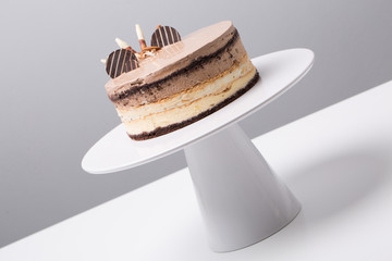 close up of conceptual sweets, on a white table