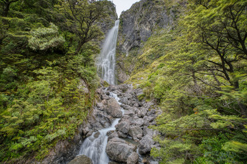 Fototapeta na wymiar Devils Punchbowl Waterfalls, New Zealand