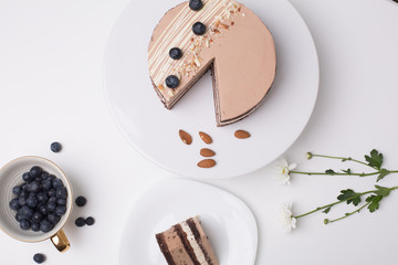 close up of conceptual sweets, on a white table