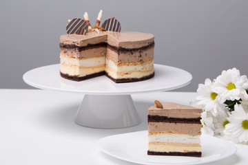 close up of conceptual sweets, on a white table