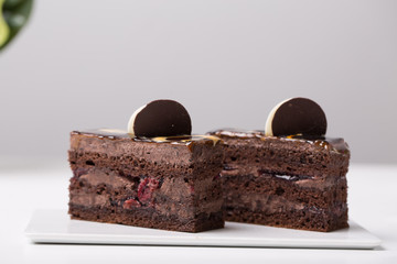 close up of conceptual sweets, on a white table