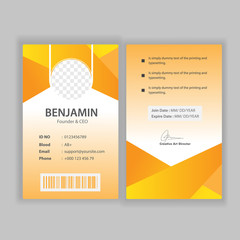 Corporate id card template