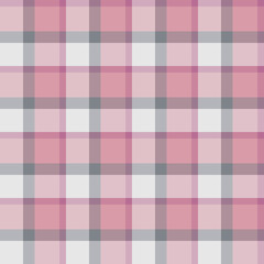 Seamless pattern in discreet grey and  light and dark pink colors for plaid, fabric, textile, clothes, tablecloth and other things. Vector image.