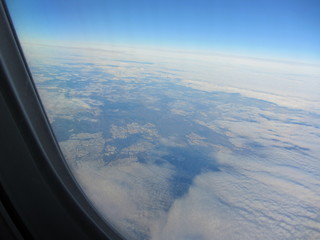 Widok na ziemię z samolotu