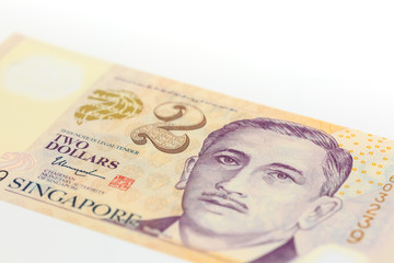 bank note singapore dollars money closeup detail view