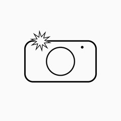 Camera icon, sign, symbol, logo. Vector design