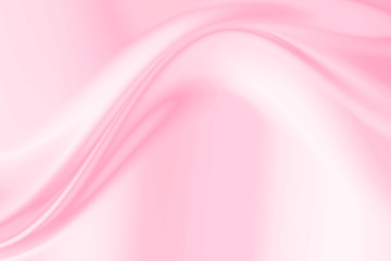 White and pink cloth background abstract with soft waves.