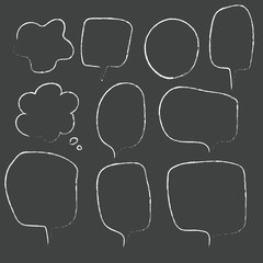 Hand drawn speech bubble.