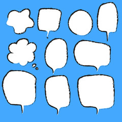 Hand drawn speech bubble.