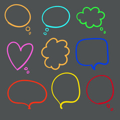 Hand drawn speech bubble.