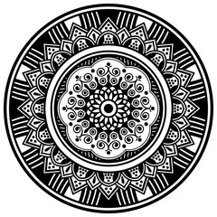 Ethnic Mandala Ornament. Arabic, Pakistan, Moroccan, Turkish, Indian, Spain motifs
