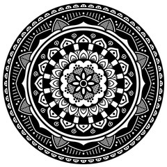 Ethnic Mandala Ornament. Arabic, Pakistan, Moroccan, Turkish, Indian, Spain motifs