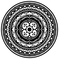 Ethnic Mandala Ornament. Arabic, Pakistan, Moroccan, Turkish, Indian, Spain motifs