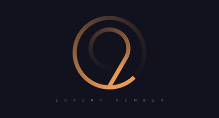 Nine number golden icon. Flat design