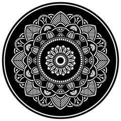 Abstract Mandala for coloring page